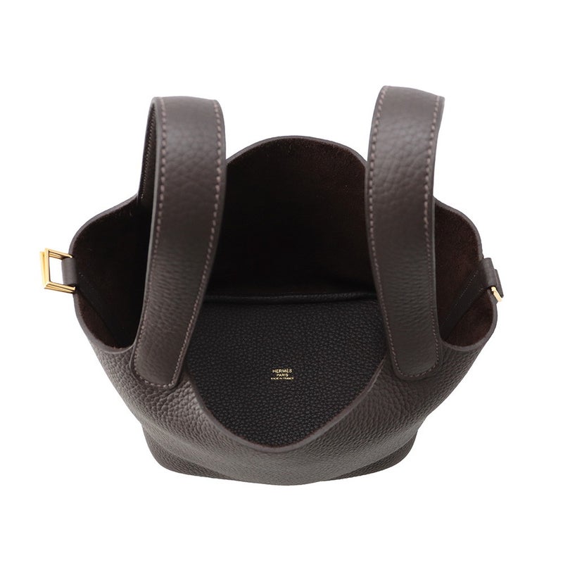 エルメス ハンドバッグ ピコタンロックPM べブラン/ゴールド金具 トリヨンクレマンス G刻印 HERMES
