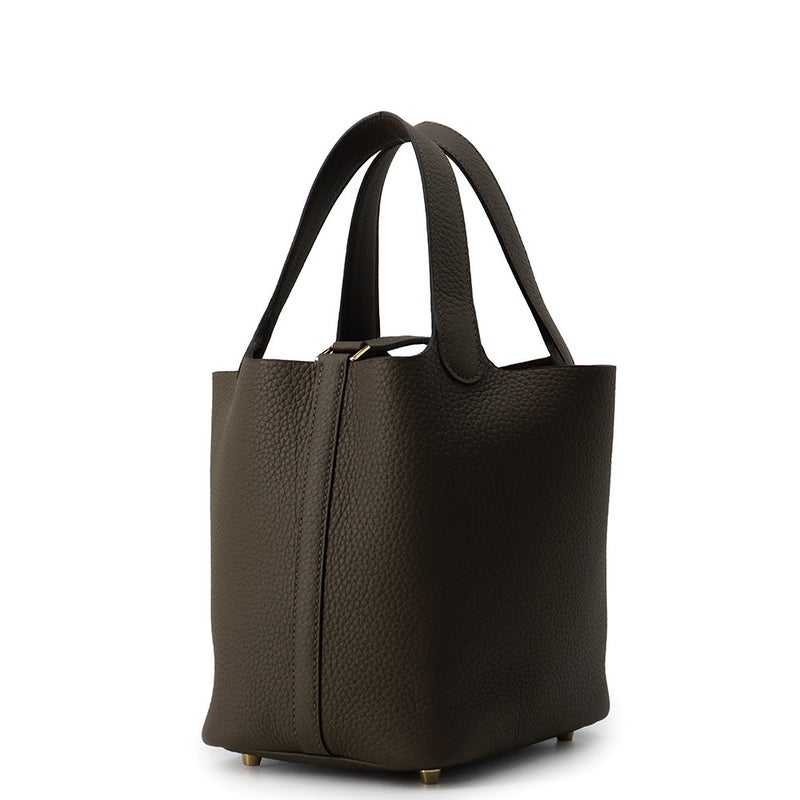 エルメス ハンドバッグ ピコタンロックPM ヴェールロデン/ゴールド金具 トリヨンクレマンス G刻印 HERMES