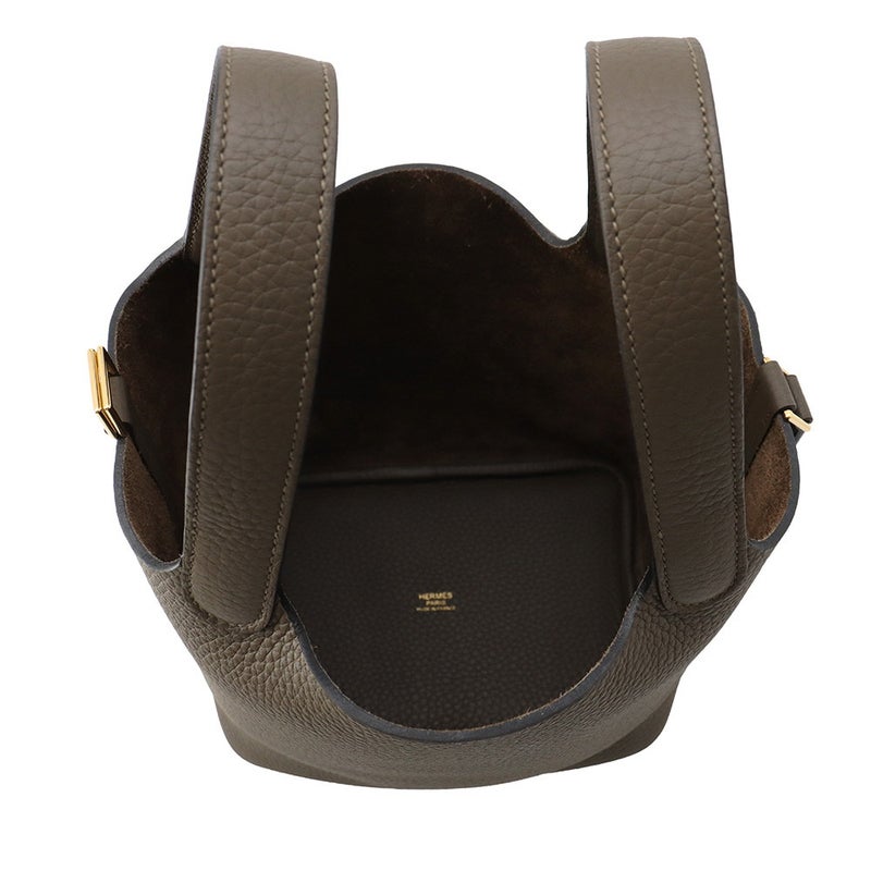 エルメス ハンドバッグ ピコタンロックPM ヴェールロデン/ゴールド金具 トリヨンクレマンス G刻印 HERMES