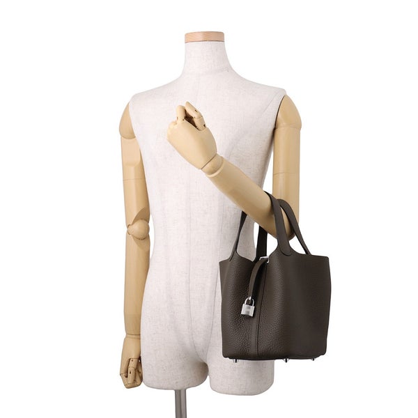 エルメス ハンドバッグ ピコタンロックPM ヴェールロデン/シルバー金具 トリヨンクレマンス G刻印 HERMES