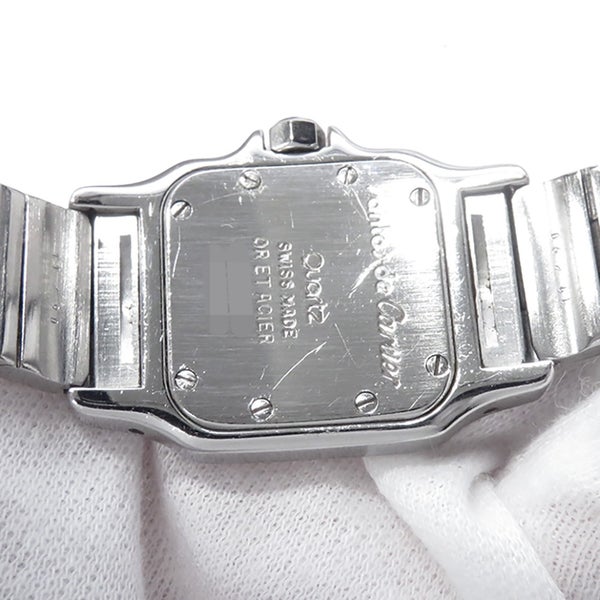 カルティエ サントス ガルベ ムーンフェイズ SM W20008C4 Cartier 腕時計 アイボリー文字盤