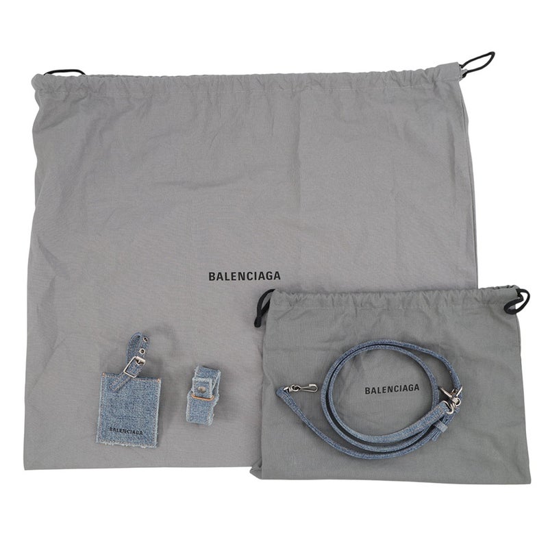 バレンシアガ ハンドバッグ ビストロ XS デニム 671342 BALENCIAGA バスケットバッグ 2wayショルダーバッグ