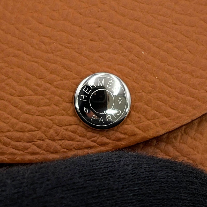 エルメス コインケース カルヴィ デュオ ヴェルソ ゴールド/ヴェールフィズ/シルバー金具 エプソン U刻印 財布