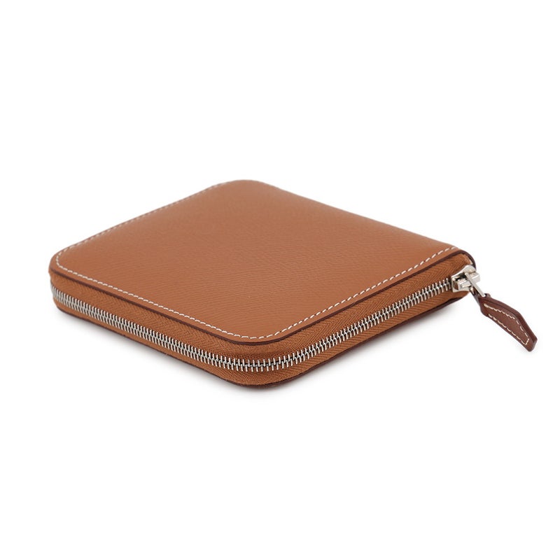 エルメス コインケース アザップコンパクト シルクイン ゴールド/シルバー金具 エプソン Z刻印 HERMES