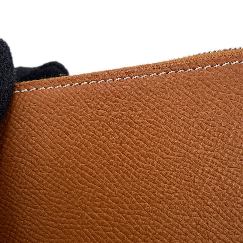 エルメス コインケース アザップコンパクト シルクイン ゴールド/シルバー金具 エプソン Z刻印 HERMES