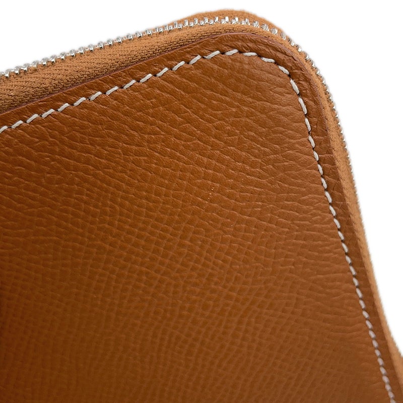 エルメス コインケース アザップコンパクト シルクイン ゴールド/シルバー金具 エプソン Z刻印 HERMES