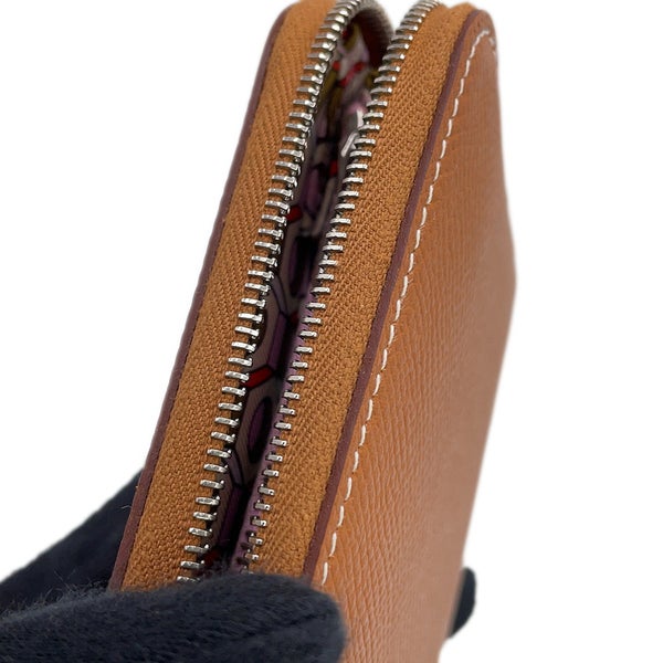 エルメス コインケース アザップコンパクト シルクイン ゴールド/シルバー金具 エプソン Z刻印 HERMES