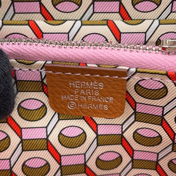 エルメス コインケース アザップコンパクト シルクイン ゴールド/シルバー金具 エプソン Z刻印 HERMES