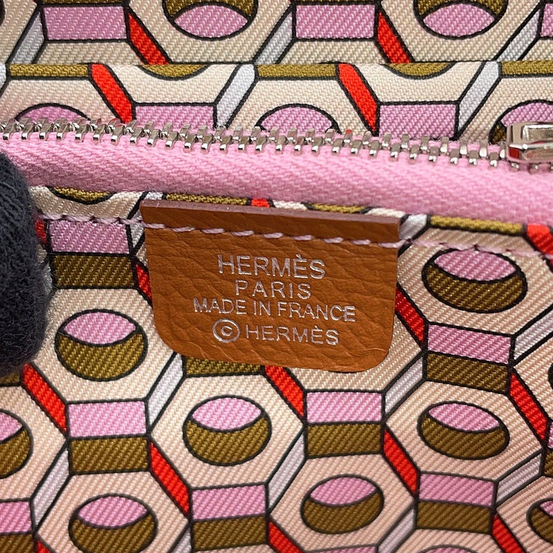 エルメス コインケース アザップコンパクト シルクイン ゴールド/シルバー金具 エプソン Z刻印 HERMES