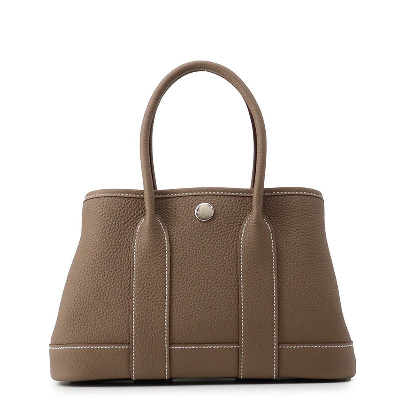 エルメス トートバッグ ネオ・ガーデン 23 ガーデンパーティ エトゥープ/シルバー金具 トゴ G刻印 HERMES