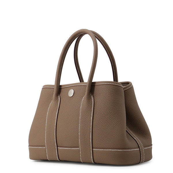 エルメス トートバッグ ネオ・ガーデン 23 ガーデンパーティ エトゥープ/シルバー金具 トゴ G刻印 HERMES