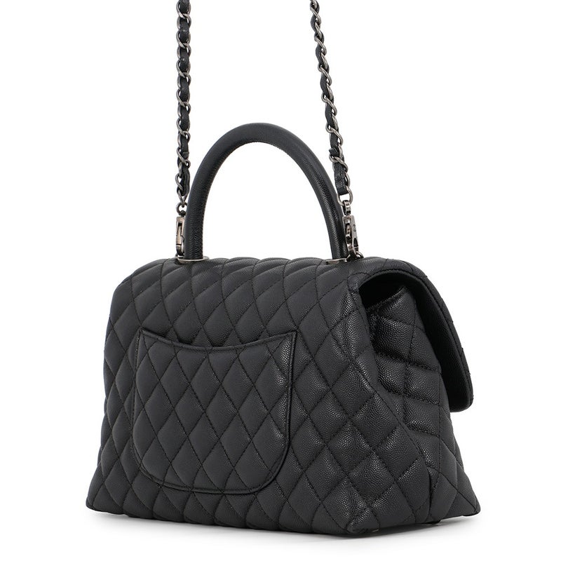 シャネル ハンドバッグ マトラッセ ココマーク ココハンドル フラップ キャビアスキン A92991 CHANEL ２wayショルダー 黒