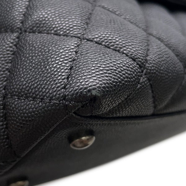 シャネル ハンドバッグ マトラッセ ココマーク ココハンドル フラップ キャビアスキン A92991 CHANEL ２wayショルダー 黒