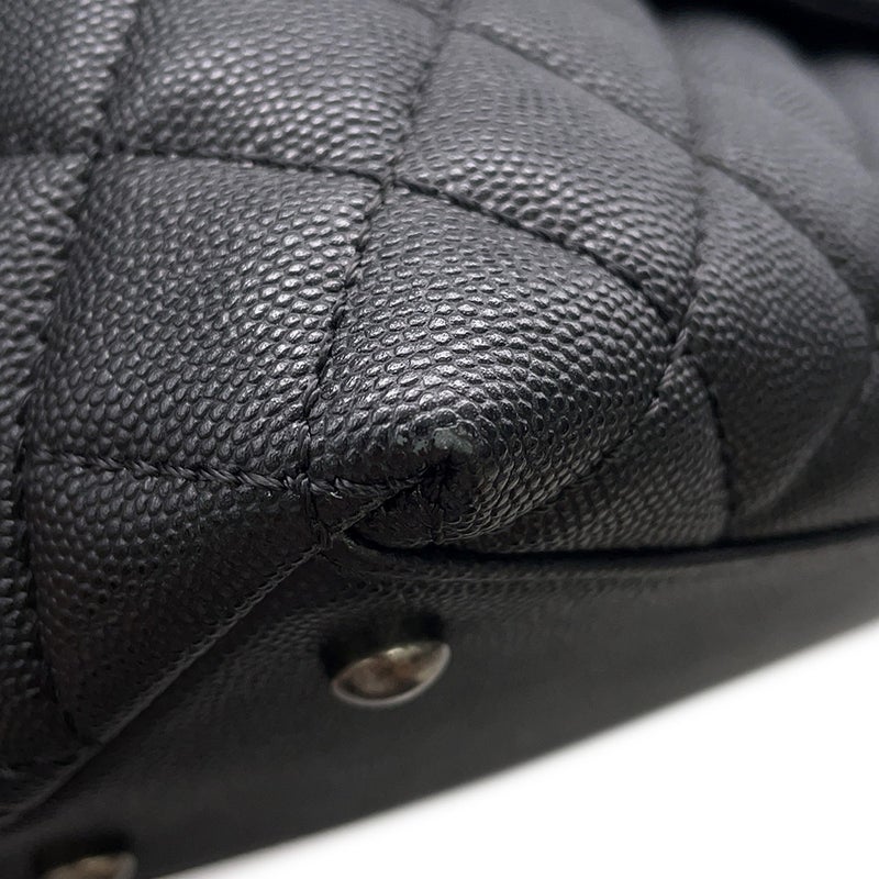 シャネル ハンドバッグ マトラッセ ココマーク ココハンドル フラップ キャビアスキン A92991 CHANEL ２wayショルダー 黒