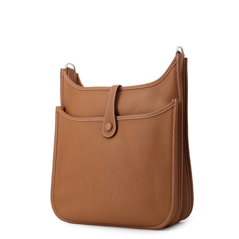 エルメス ショルダーバッグ エブリン3 PM ゴールド/シルバー金具 トリヨンクレマンス G刻印 HERMES Evelyne