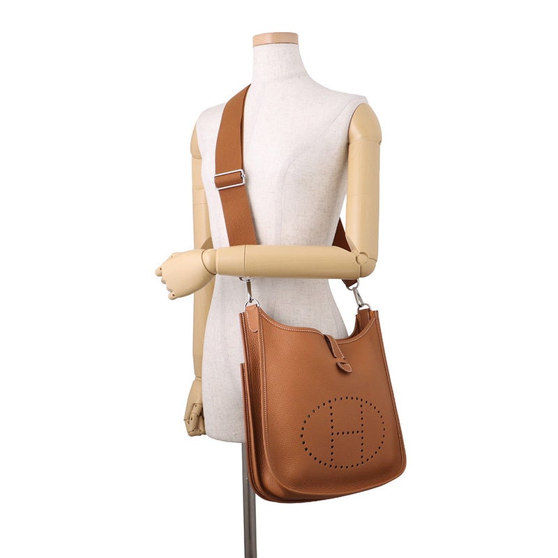 エルメス ショルダーバッグ エブリン3 PM ゴールド/シルバー金具 トリヨンクレマンス G刻印 HERMES Evelyne