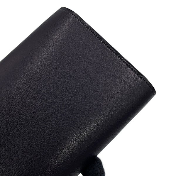 エルメス 長財布 パッサン ロング ブルーインディゴ/オンブレ/シルバー金具 エバーグレイン/リザード A刻印 HERMES
