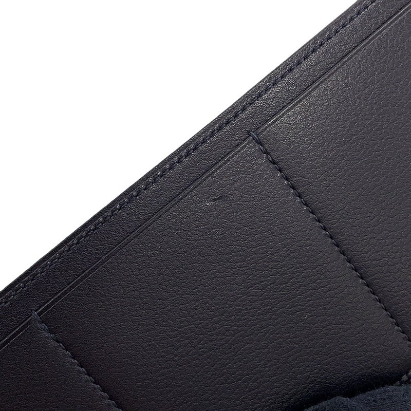 エルメス 長財布 パッサン ロング ブルーインディゴ/オンブレ/シルバー金具 エバーグレイン/リザード A刻印 HERMES