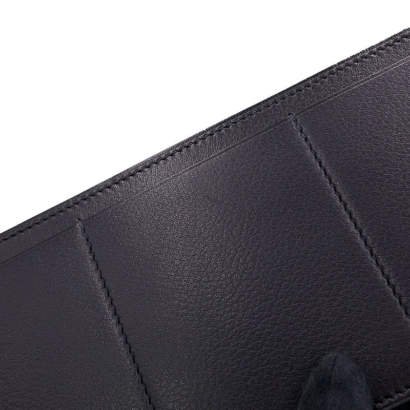 エルメス 長財布 パッサン ロング ブルーインディゴ/オンブレ/シルバー金具 エバーグレイン/リザード A刻印 HERMES
