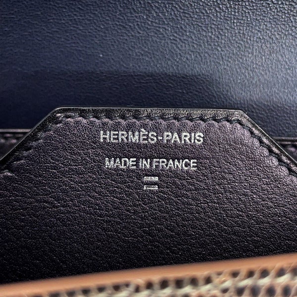 エルメス 長財布 パッサン ロング ブルーインディゴ/オンブレ/シルバー金具 エバーグレイン/リザード A刻印 HERMES