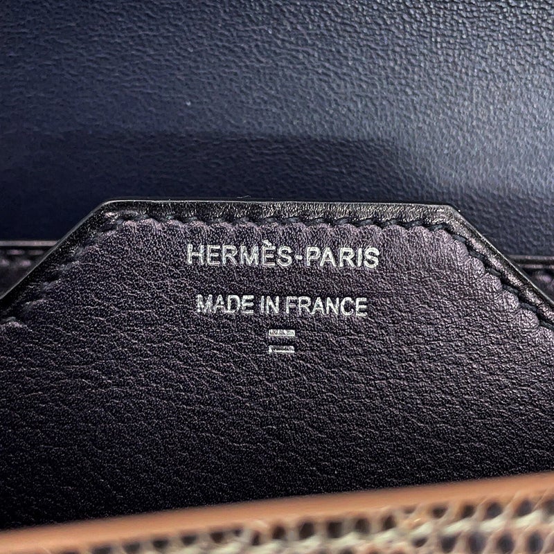 エルメス 長財布 パッサン ロング ブルーインディゴ/オンブレ/シルバー金具 エバーグレイン/リザード A刻印 HERMES