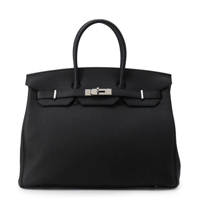 エルメス バーキン35 ブラック/シルバー金具 トゴ K刻印 HERMES Birkin ハンドバッグ 黒