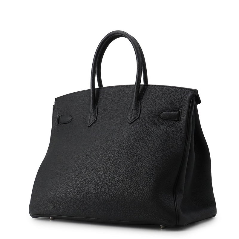 エルメス バーキン35 ブラック/シルバー金具 トゴ K刻印 HERMES Birkin ハンドバッグ 黒