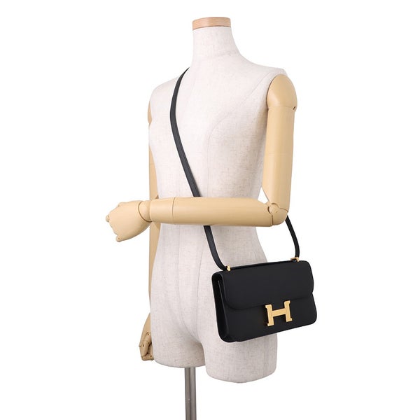 エルメス ショルダーバッグ コンスタンス エラン ミロワール ブラック/ゴールド金具 エプソン G刻印 HERMES 黒