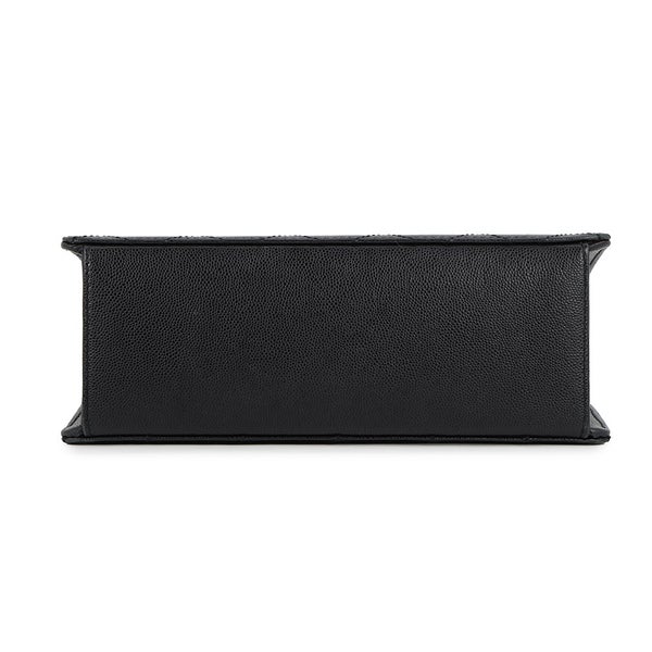 シャネル ハンドバッグ マトラッセ ココマーク トップハンドル Vフラップ キャビアスキン CHANEL 黒