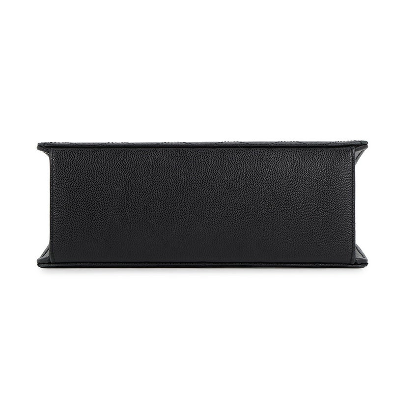 シャネル ハンドバッグ マトラッセ ココマーク トップハンドル Vフラップ キャビアスキン CHANEL 黒
