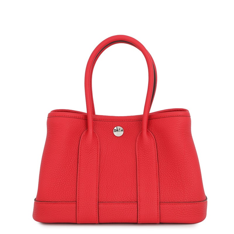 エルメス トートバッグ ネオ・ガーデン 23 ガーデンパーティ ルージュクー/シルバー金具 ネゴンダ K刻印 HERMES