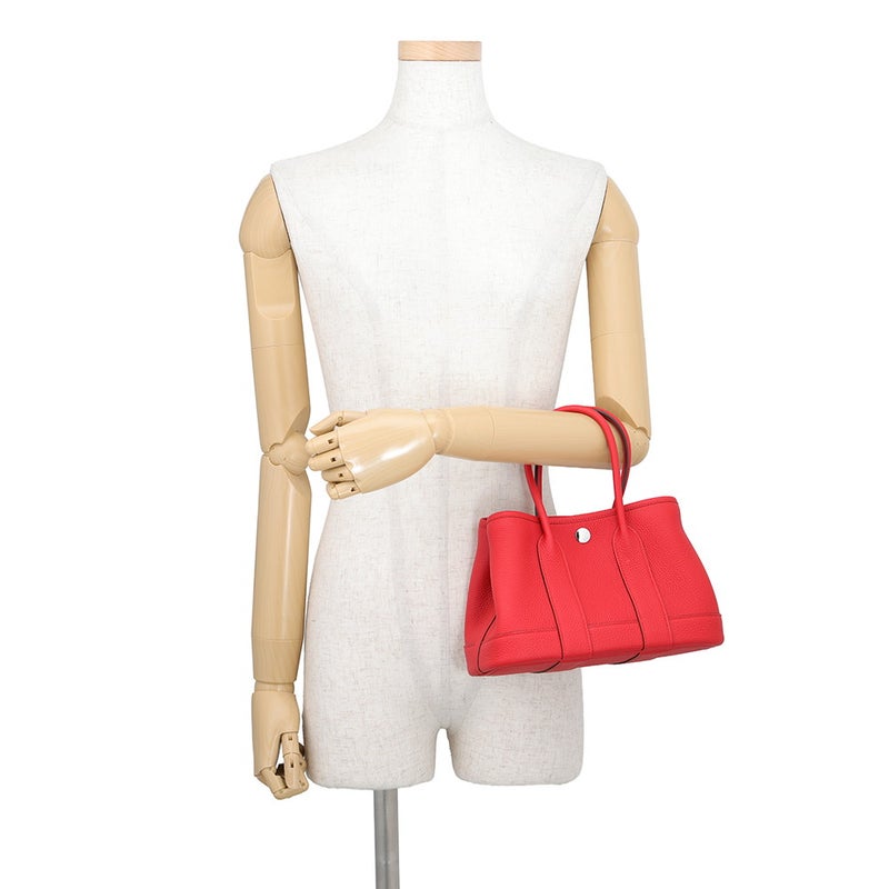 エルメス トートバッグ ネオ・ガーデン 23 ガーデンパーティ ルージュクー/シルバー金具 ネゴンダ K刻印 HERMES