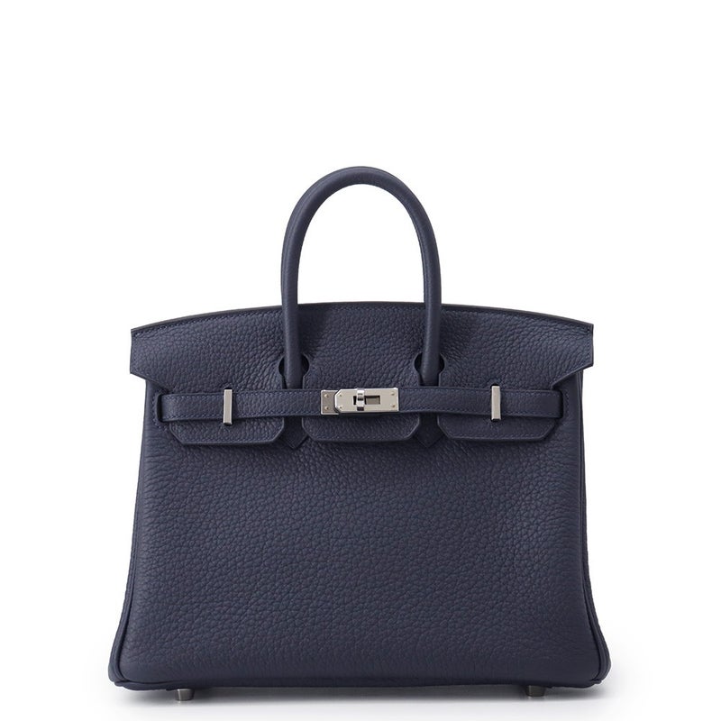 エルメス バーキン25 ブルーニュイ/シルバー金具 トゴ G刻印 HERMES Birkin ハンドバッグ