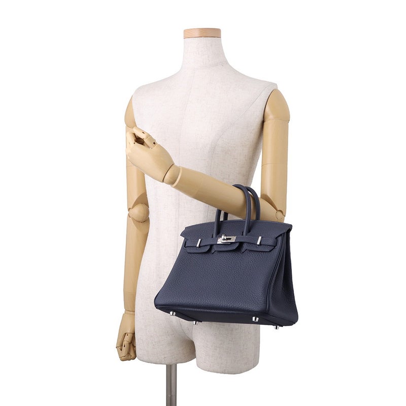 エルメス バーキン25 ブルーニュイ/シルバー金具 トゴ G刻印 HERMES Birkin ハンドバッグ