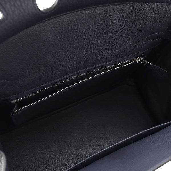 エルメス バーキン25 ブルーニュイ/シルバー金具 トゴ G刻印 HERMES Birkin ハンドバッグ