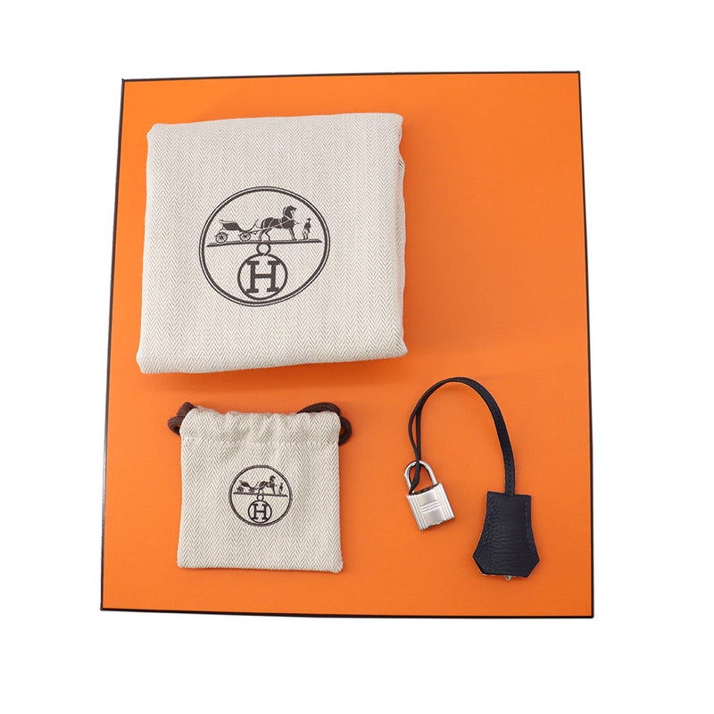 エルメス バーキン25 ブルーニュイ/シルバー金具 トゴ G刻印 HERMES Birkin ハンドバッグ