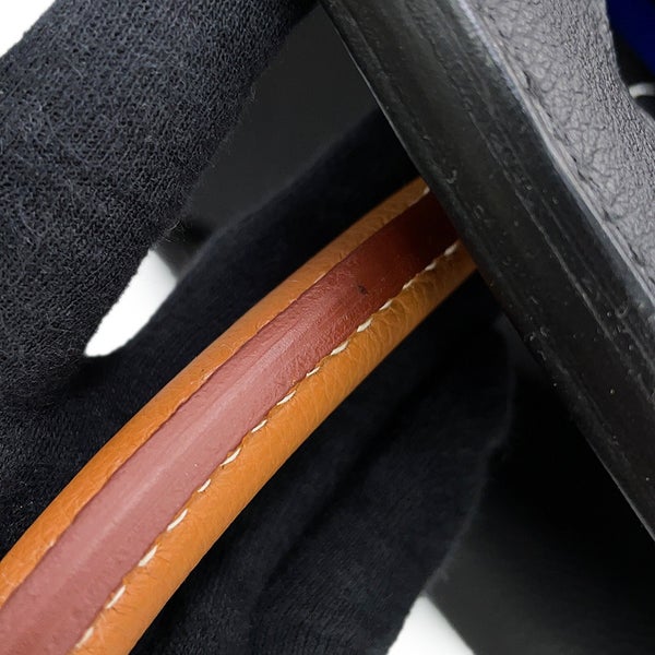 エルメス ハンドバッグ オータクロア40 トリコロール ブラック/ゴールド/ブルーロワイヤル/シルバー金具 トゴ W刻印 HERMES