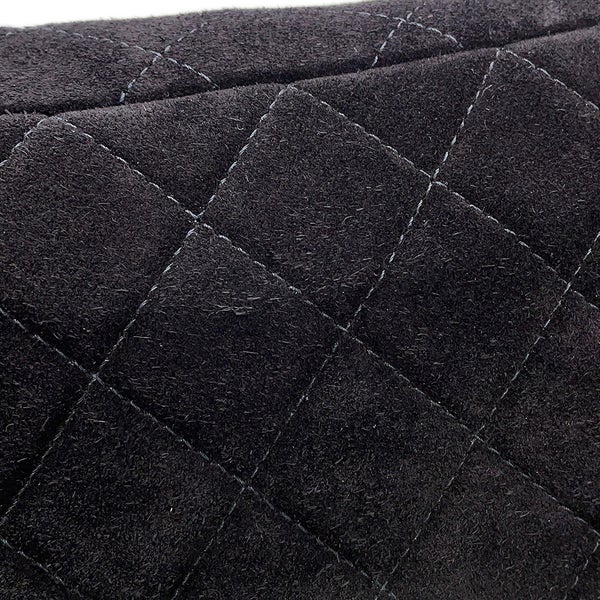 シャネル チェーンショルダーバッグ マトラッセ ココマーク カメラバッグ スエードカーフレザー AS6443 CHANEL 黒