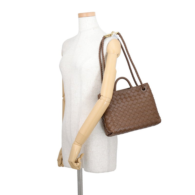 ボッテガヴェネタ ハンドバッグ イントレチャート アンディアーモ スモール ラムスキン 766014 BOTTEGA VENETA 3way