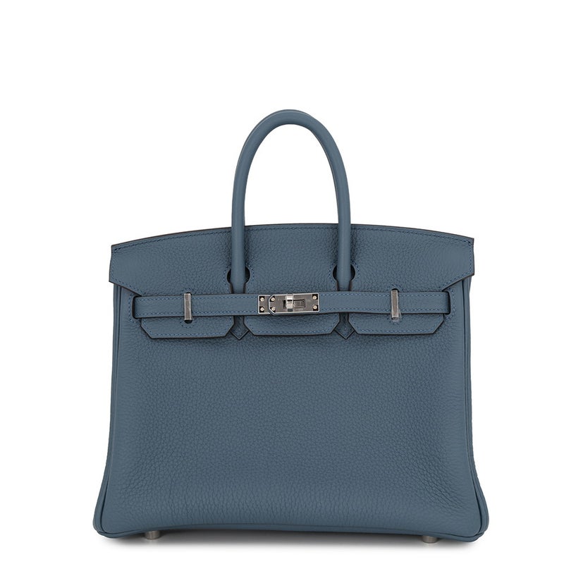 エルメス バーキン25 ブルートンペット/シルバー金具 トゴ G刻印 HERMES Birkin ハンドバッグ
