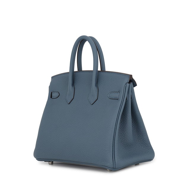 エルメス バーキン25 ブルートンペット/シルバー金具 トゴ G刻印 HERMES Birkin ハンドバッグ
