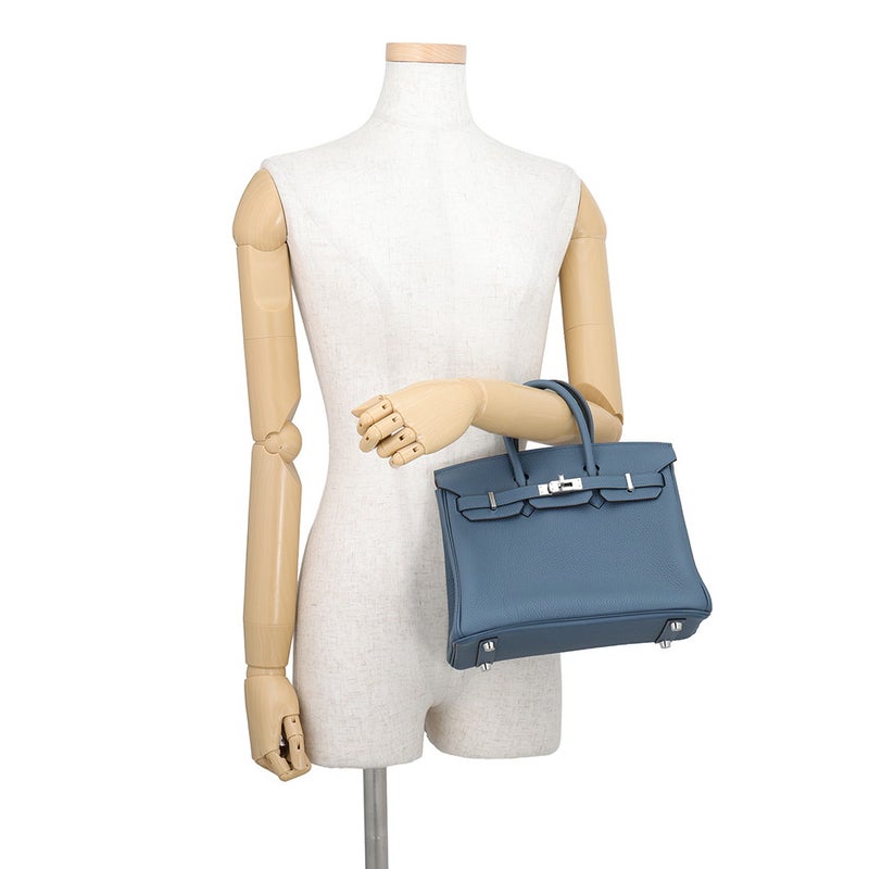 エルメス バーキン25 ブルートンペット/シルバー金具 トゴ G刻印 HERMES Birkin ハンドバッグ