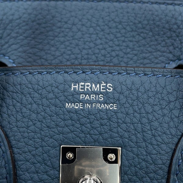エルメス バーキン25 ブルートンペット/シルバー金具 トゴ G刻印 HERMES Birkin ハンドバッグ