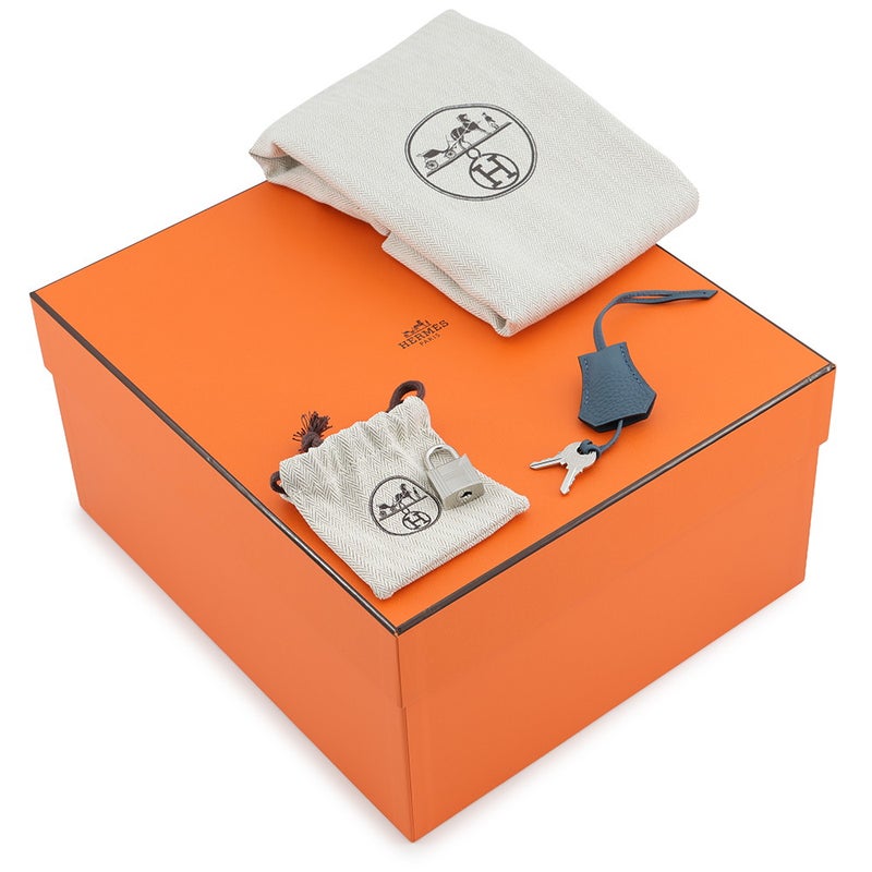 エルメス バーキン25 ブルートンペット/シルバー金具 トゴ G刻印 HERMES Birkin ハンドバッグ