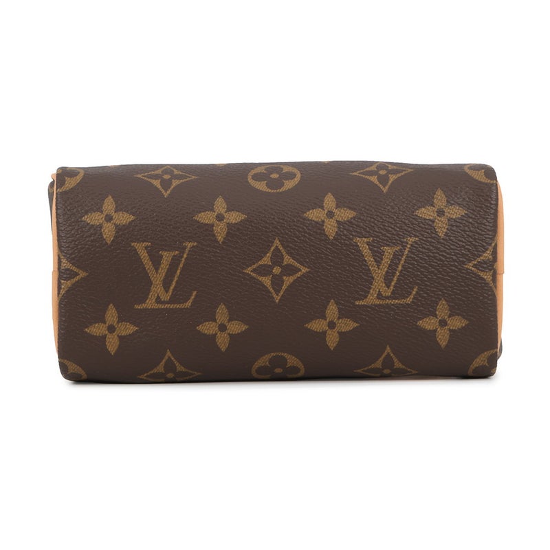 ルイヴィトン ハンドバッグ モノグラム ナノ・スピーディ M81085 LOUIS VUITTON ブラウン ショルダーバッグ
