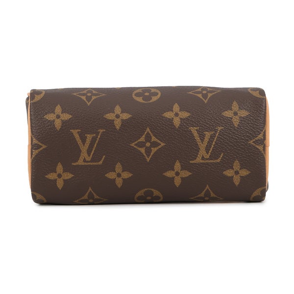 ルイヴィトン ハンドバッグ モノグラム ナノ・スピーディ M81085 LOUIS VUITTON ブラウン ショルダーバッグ