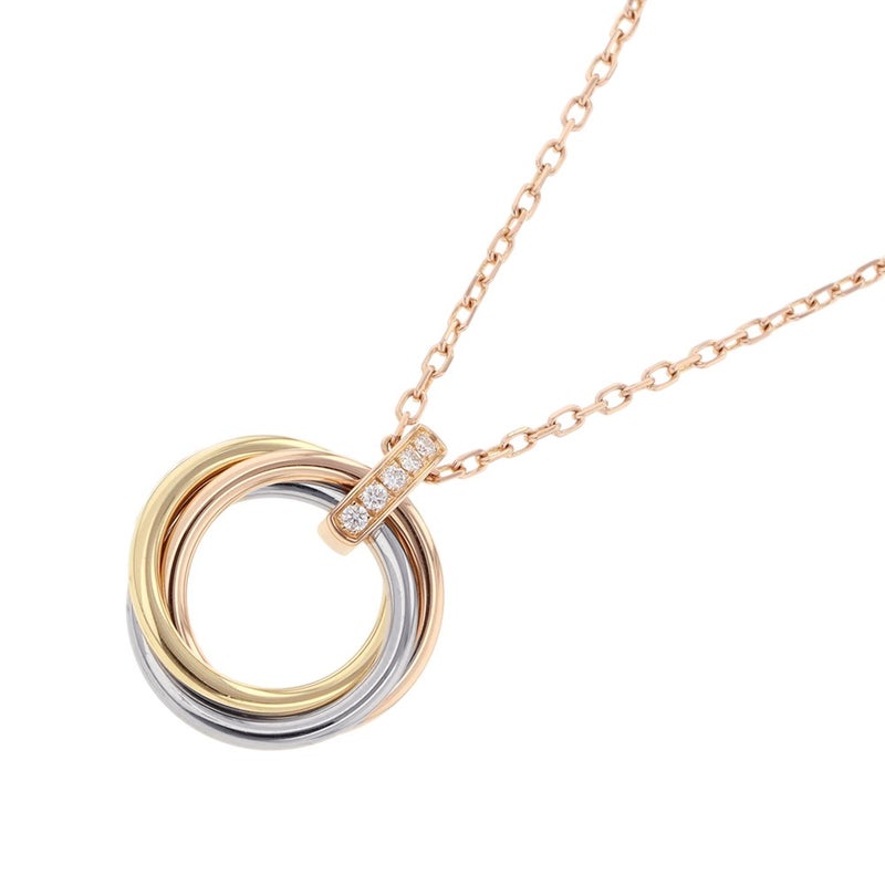カルティエ ネックレス トリニティ ペンダント ダイヤモンド 5P K18YG/K18PG/K18WG B7058700 Cartier Trinity