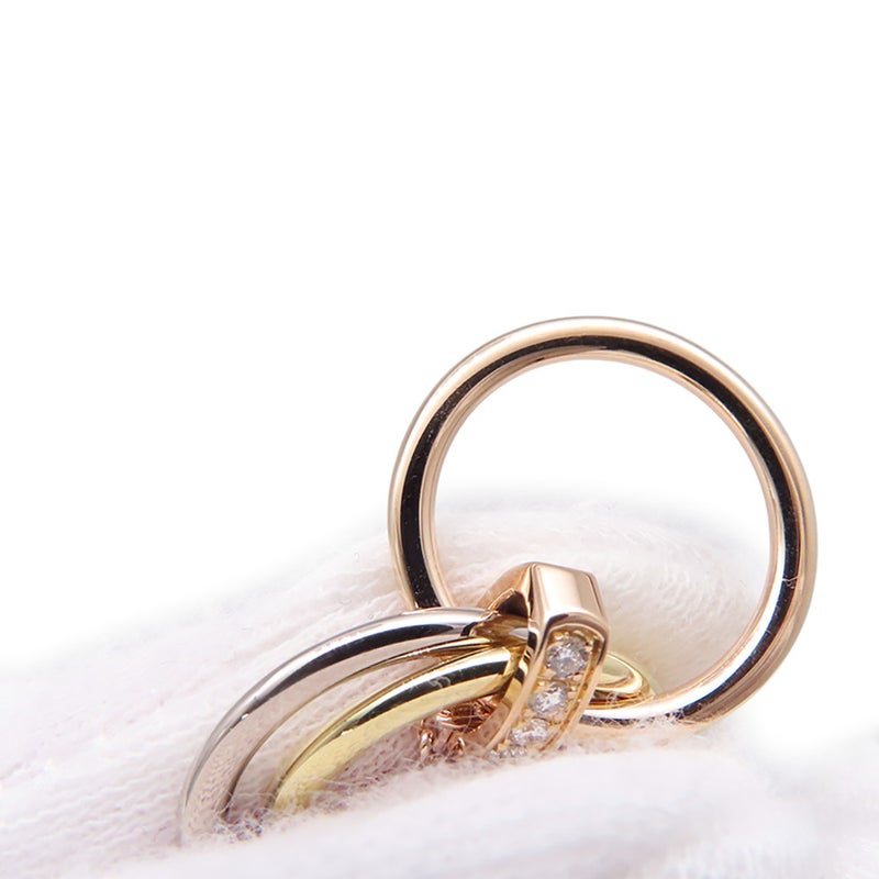 カルティエ ネックレス トリニティ ペンダント ダイヤモンド 5P K18YG/K18PG/K18WG B7058700 Cartier Trinity