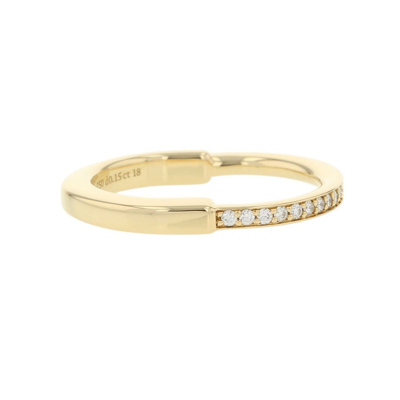 ティファニー リング ロック リング ダイヤモンド 計0.15ct K18YGイエローゴールド サイズ約13号 Tiffany&Co. 指輪