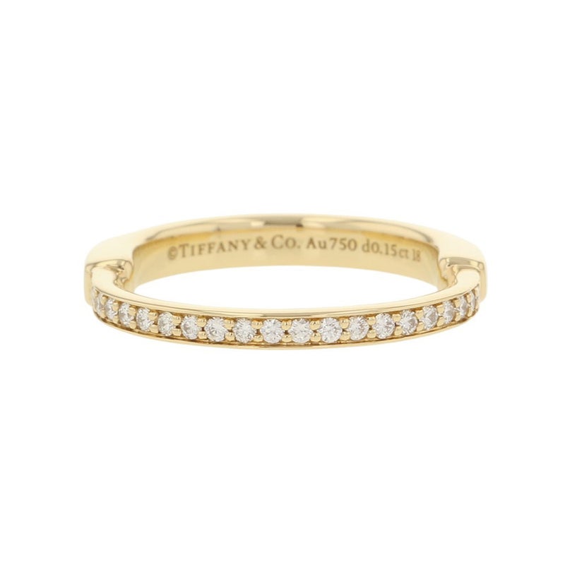 ティファニー リング ロック リング ダイヤモンド 計0.15ct K18YGイエローゴールド サイズ約13号 Tiffany&Co. 指輪